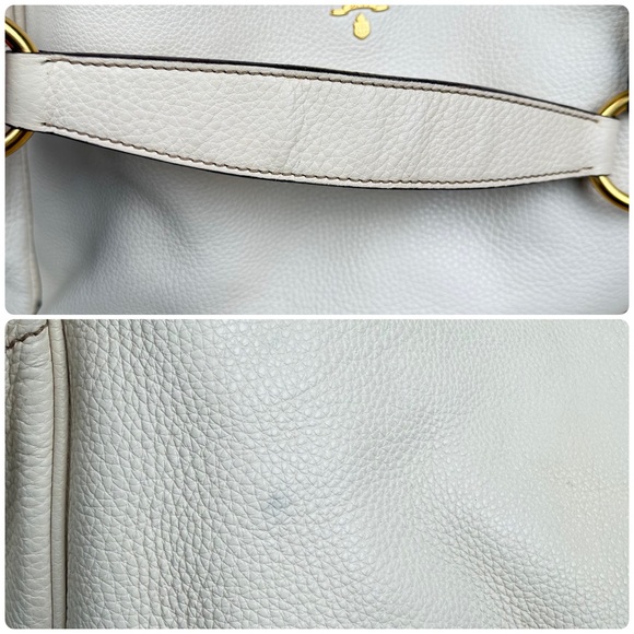Prada Vitello Daino Antik Leather Hobo Shoulder Tote – Ivory - Picture 15 of 16
